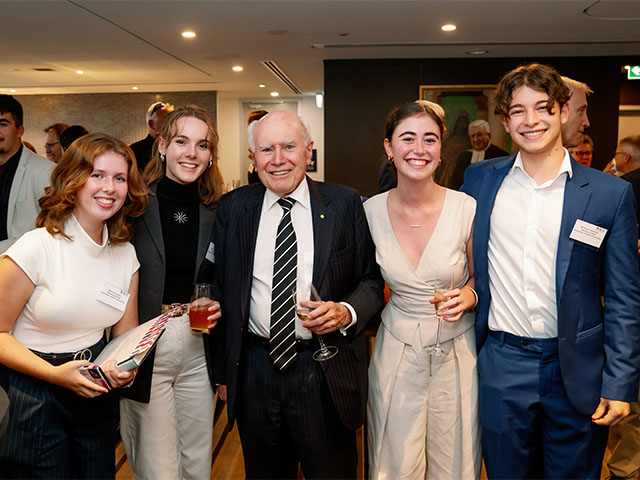 ACU Ramsay Scholars with Ramsay Centre Chairman Hon John Howard OM AC