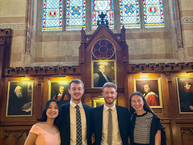 Enjoying formal dinners